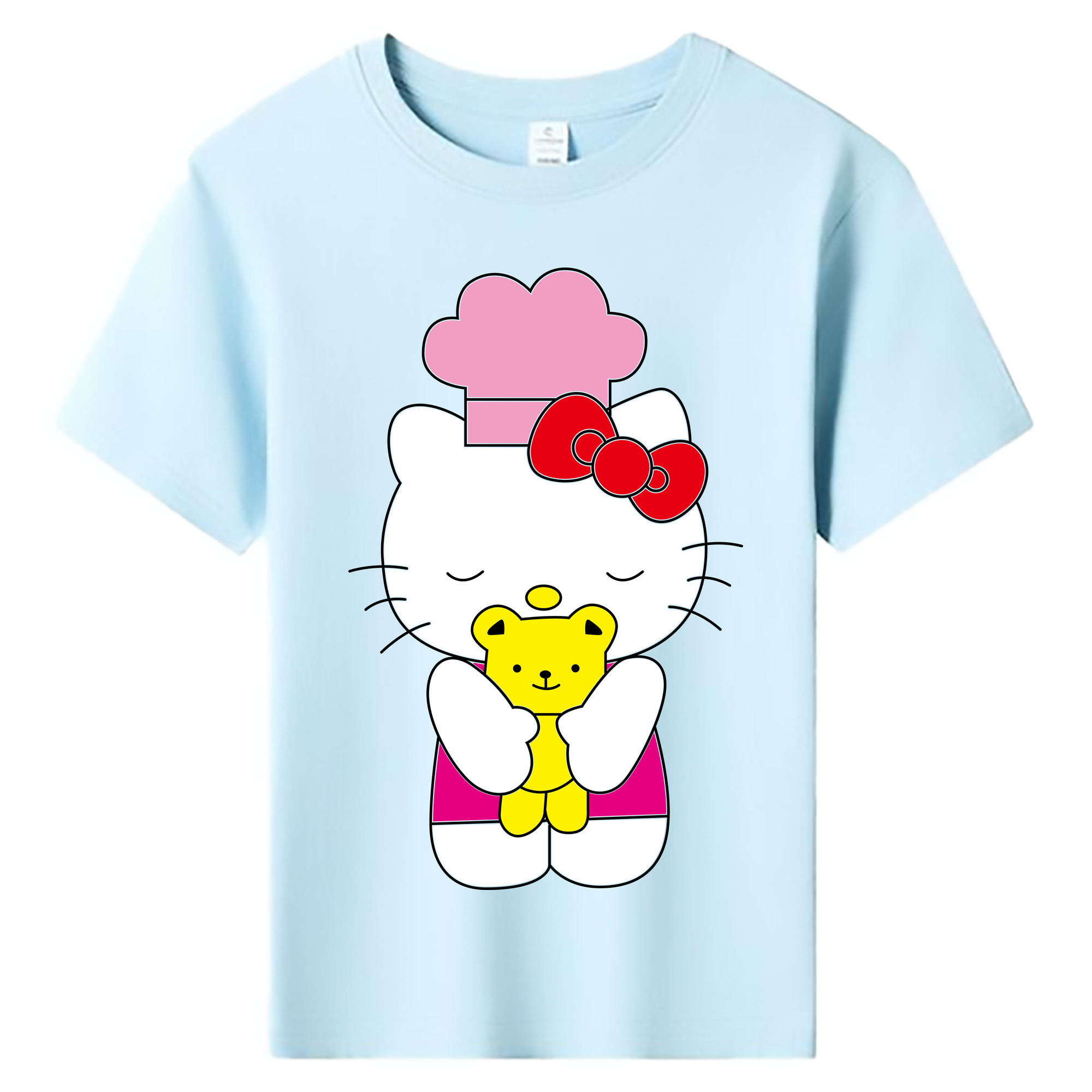 （画像用） Hello Kitty ハローキティ 綿100％キッズTシャツ（フロントプリント）